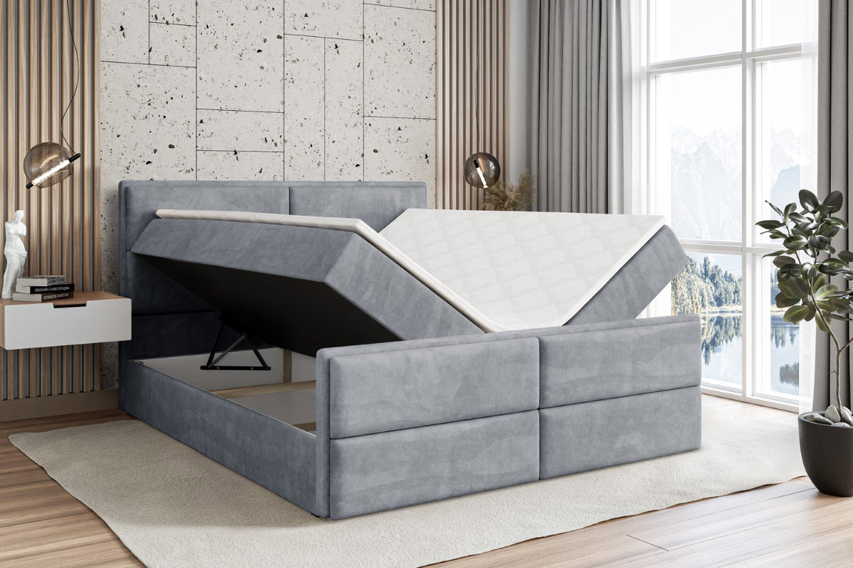 Łóżko boxspring AURA-Z welur
