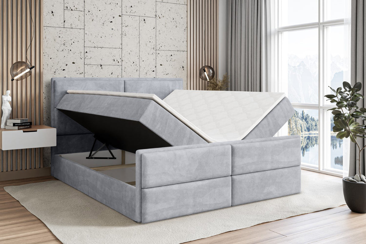 Łóżko boxspring AURA-Z welur