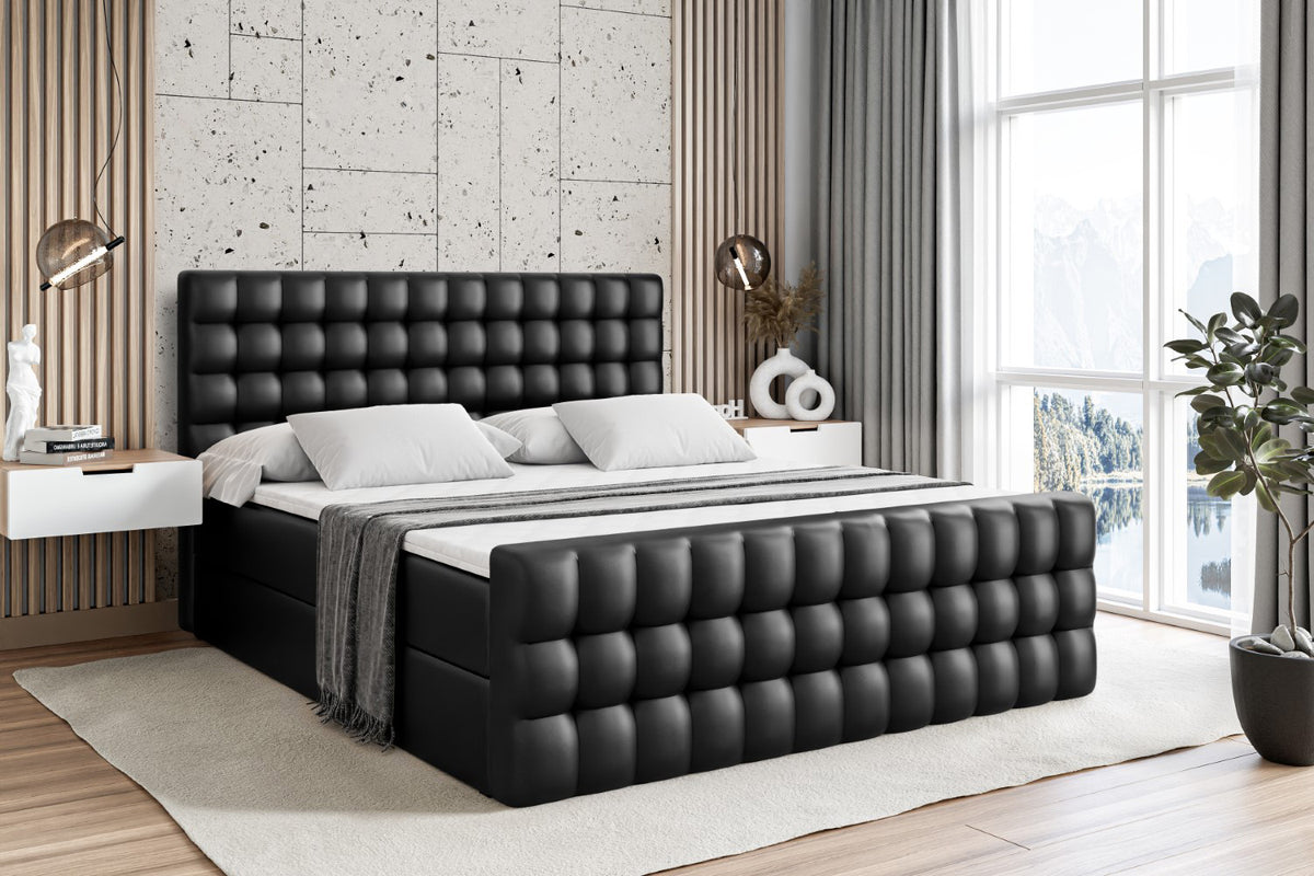 Łóżko boxspring VIONE-Z ekoskóra