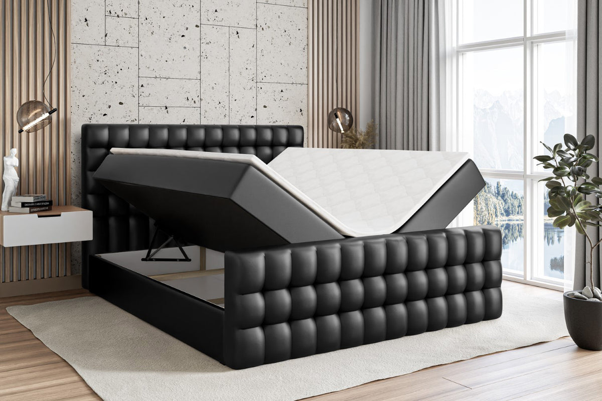 Łóżko boxspring VIONE-Z ekoskóra