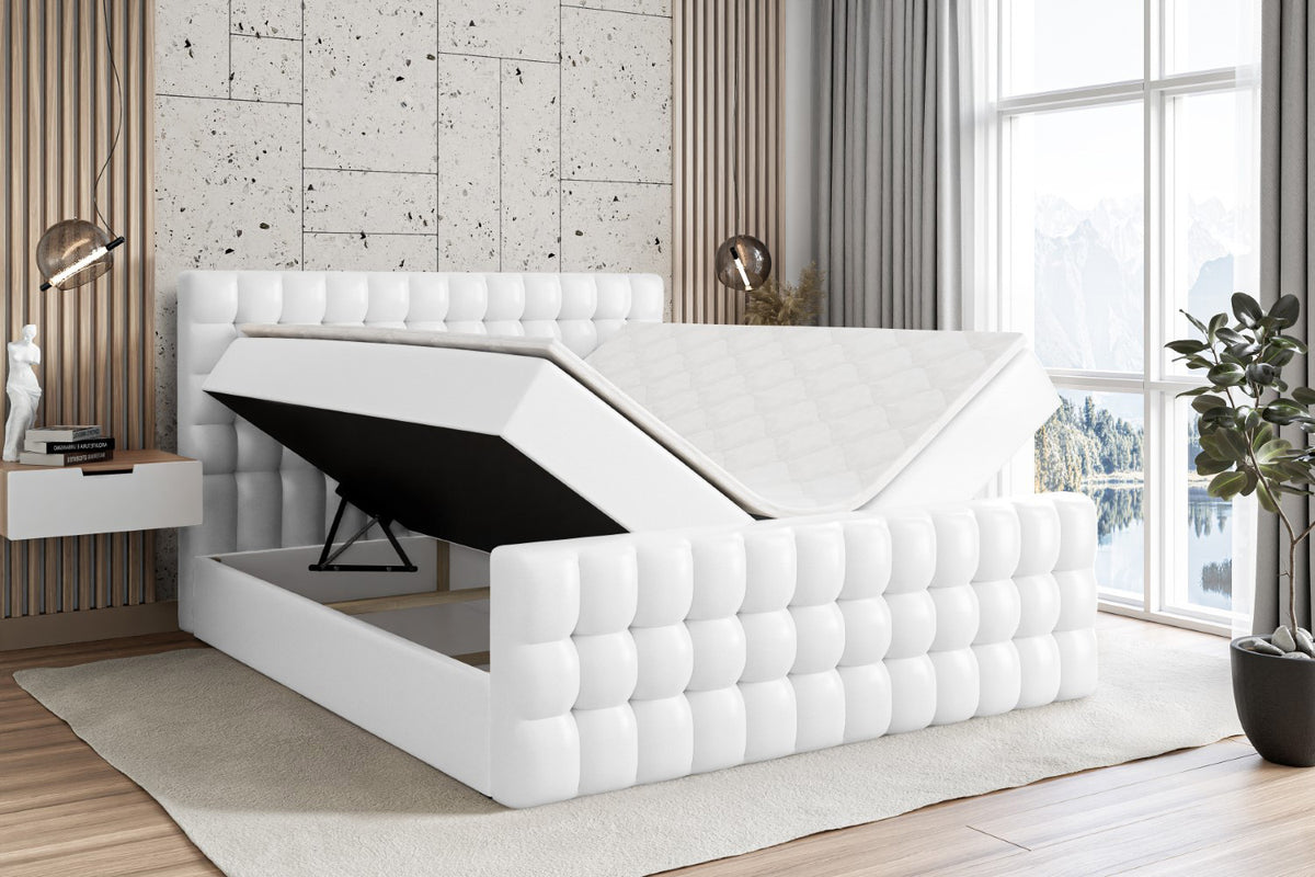 Łóżko boxspring VIONE-Z ekoskóra