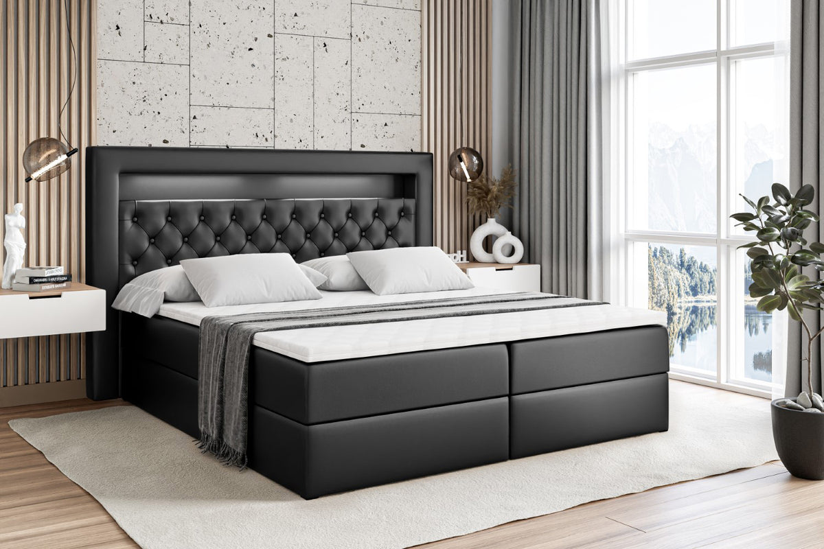 Łóżko boxspring NOEL GOLD ekoskóra