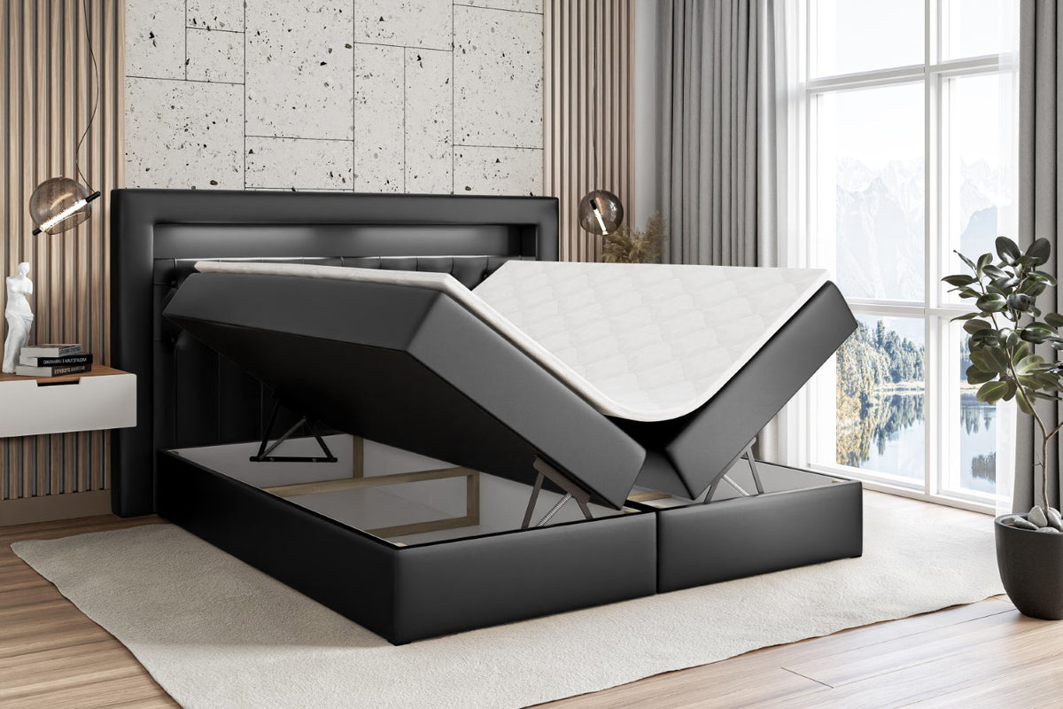 Łóżko boxspring NOEL GOLD ekoskóra