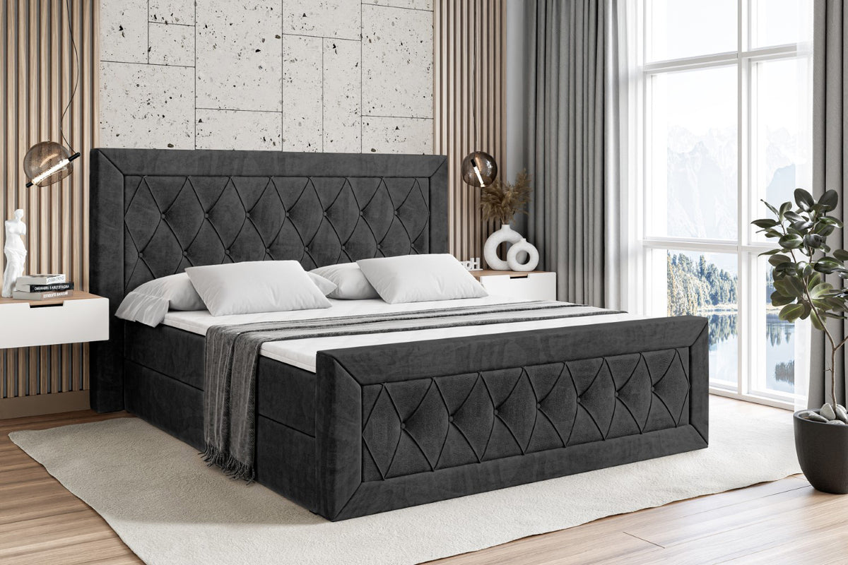 Łóżko boxspring NOEL-Z welur
