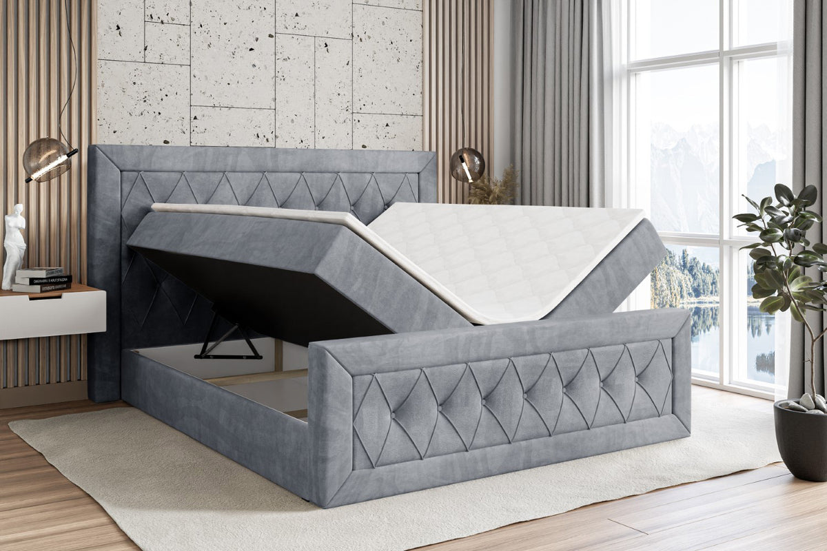 Łóżko boxspring NOEL-Z welur