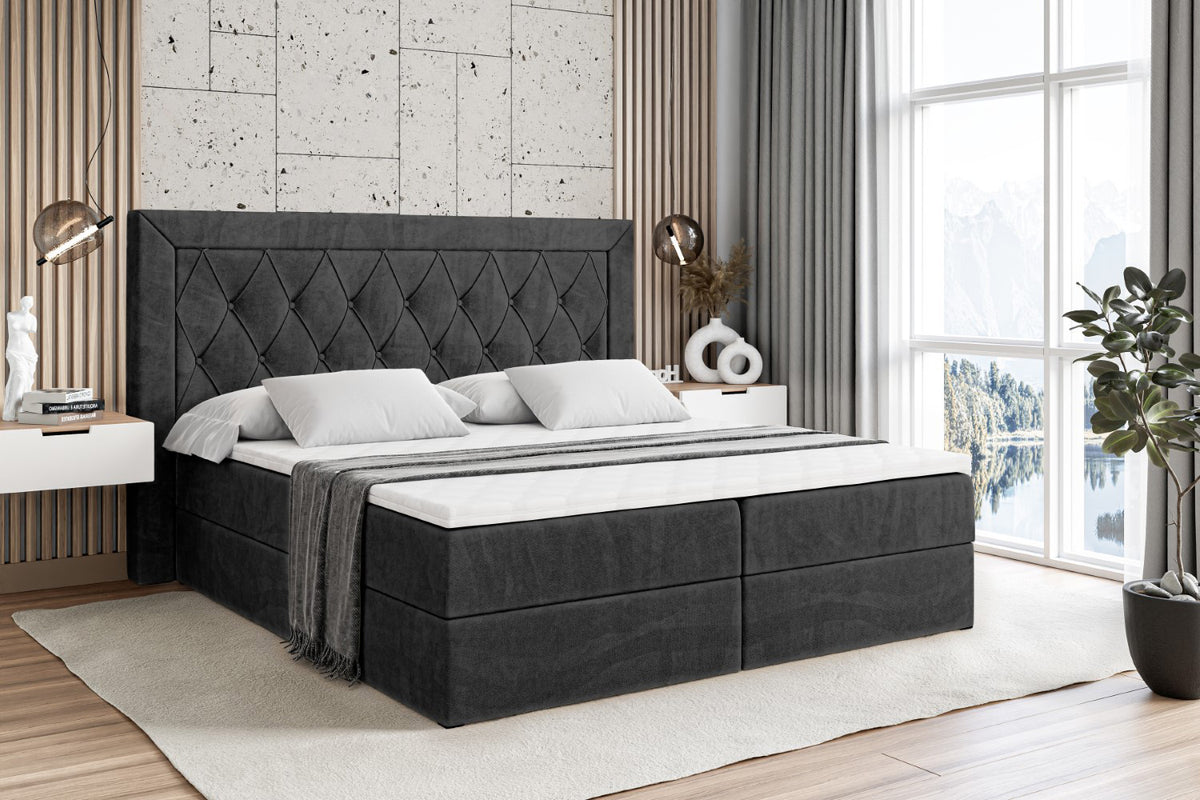 Łóżko boxspring NOEL welur