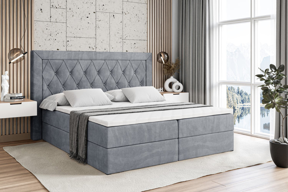 Łóżko boxspring NOEL welur