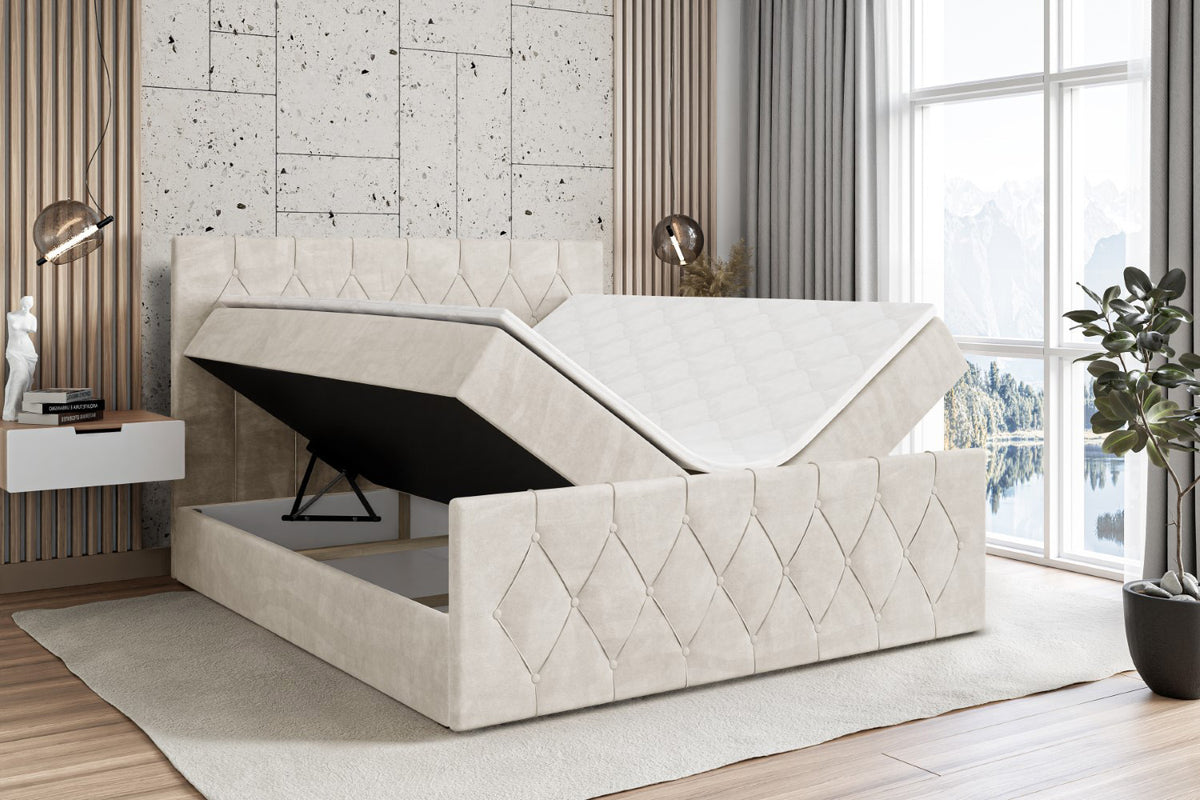 Łóżko boxspring VELANTO welur