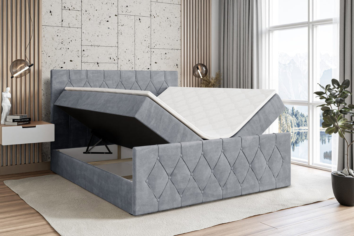 Łóżko boxspring VELANTO welur