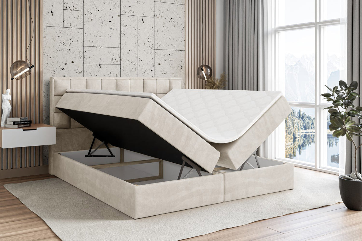 Łóżko boxspring ZAFIRA-BZ welur