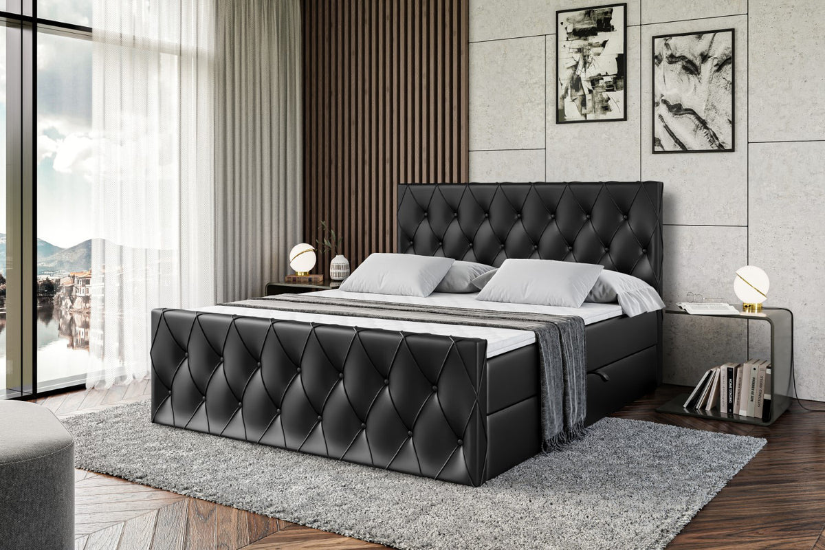 Łóżko boxspring AMAY ekoskóra