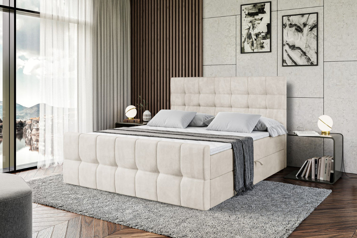 Łóżko boxspring BERO-Z welur