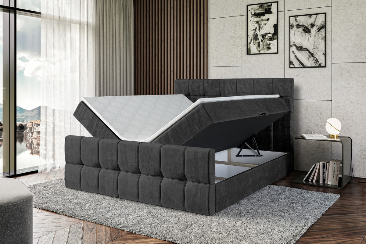 Łóżko boxspring BERO-Z welur