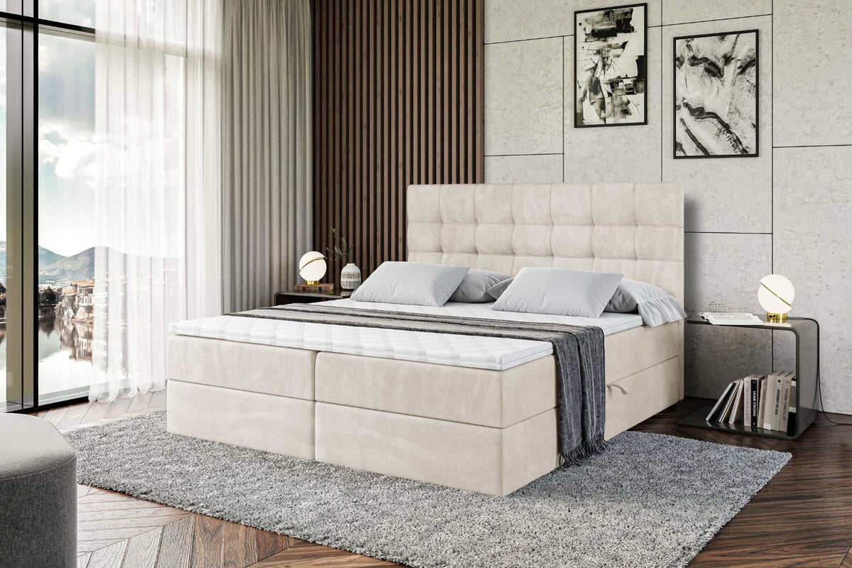 Łóżko boxspring BERO welur