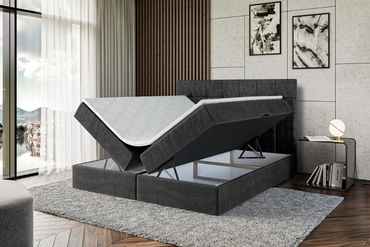 Łóżko boxspring BERO welur