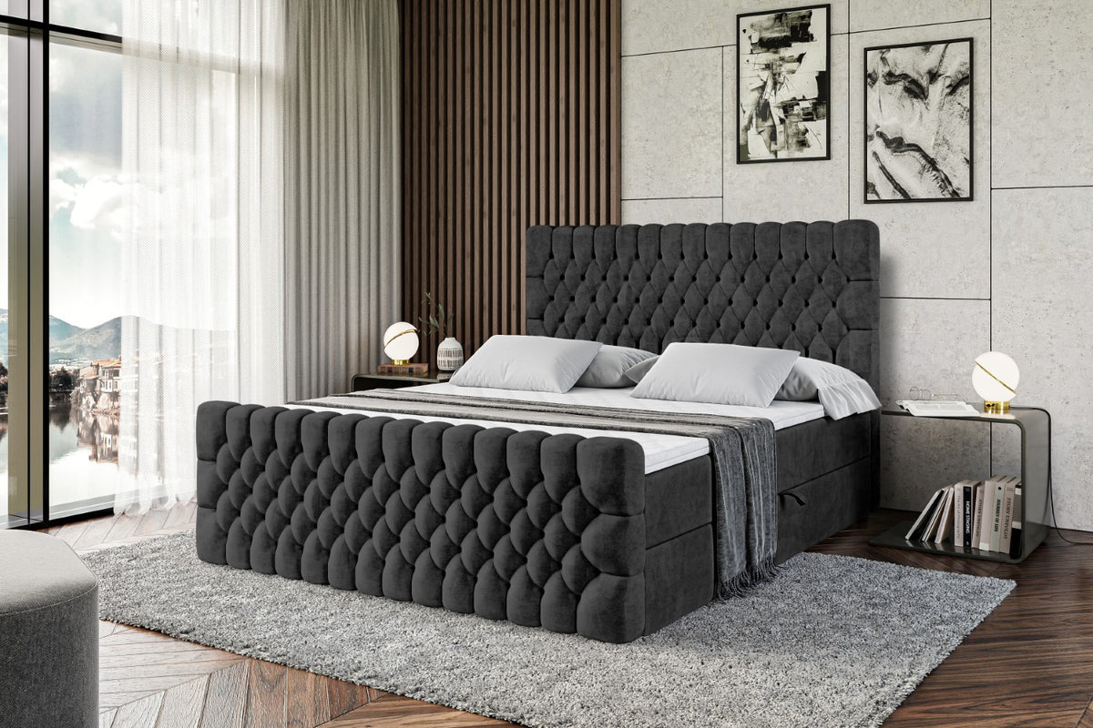 Łóżko boxspring SERENE-Z welur