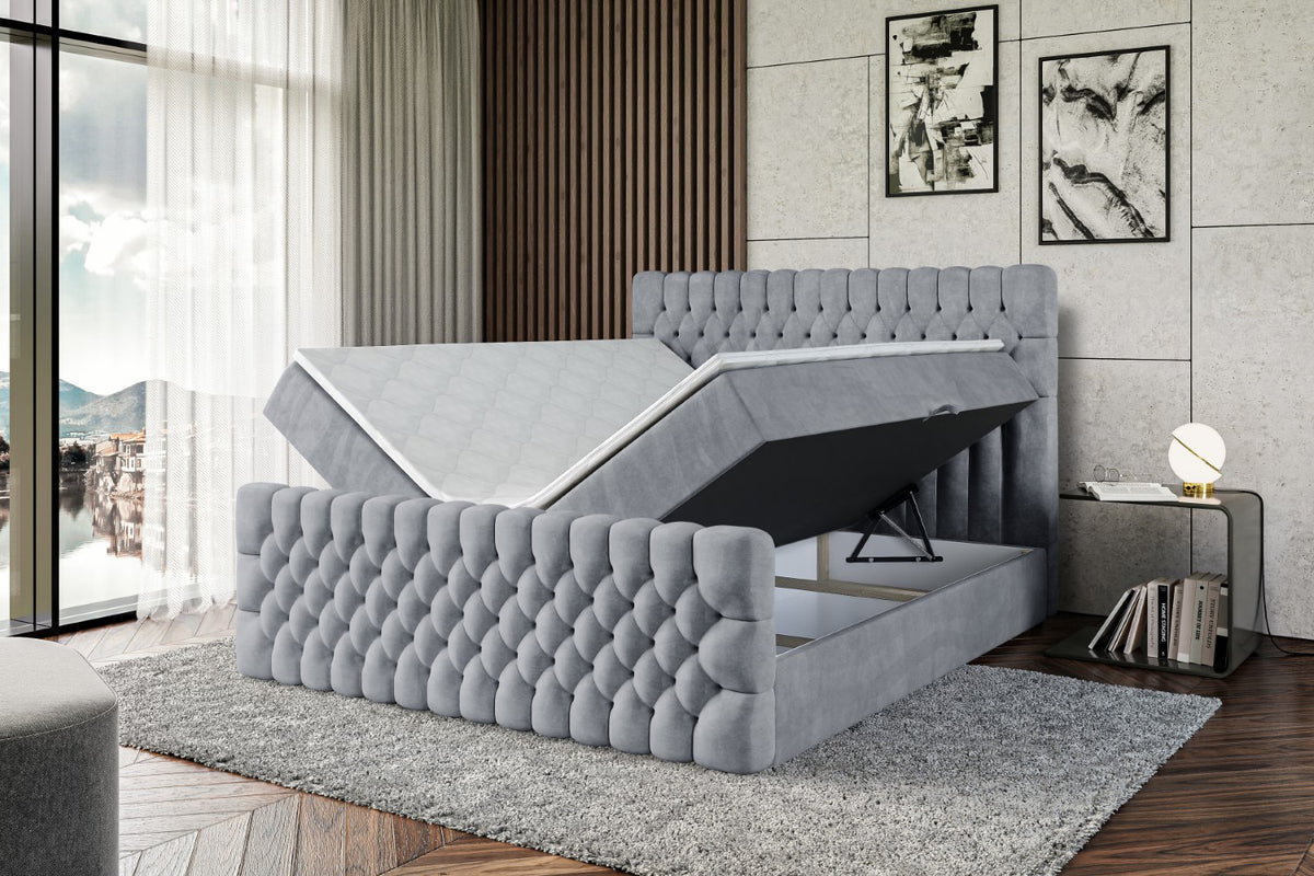 Łóżko boxspring SERENE-Z welur