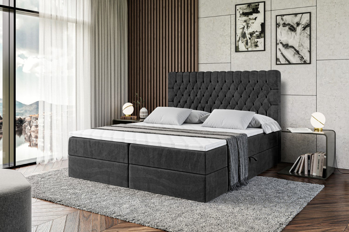 Łóżko boxspring SERENE welur