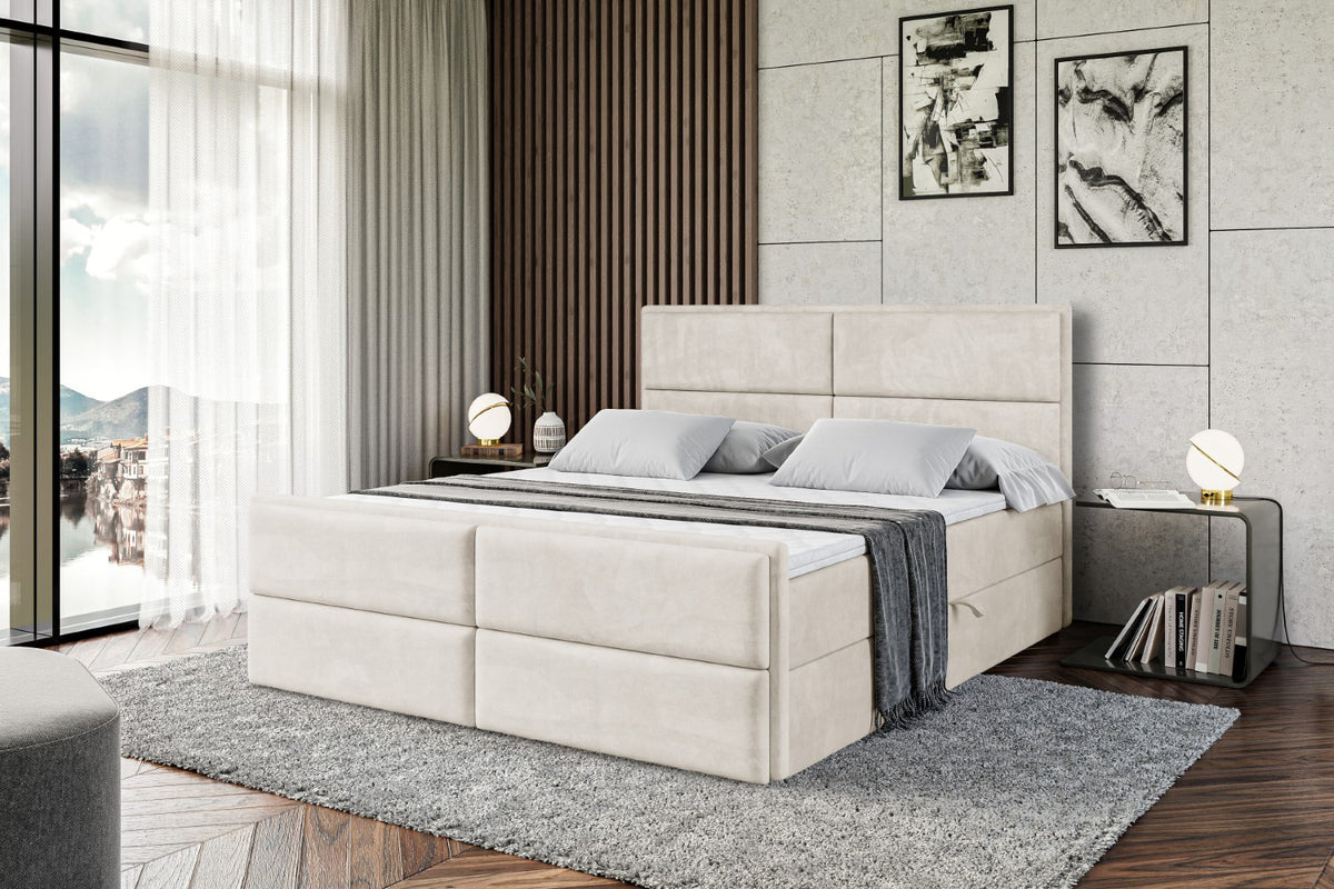 Łóżko boxspring AURA-Z welur
