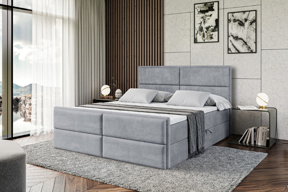 Łóżko boxspring AURA-Z welur