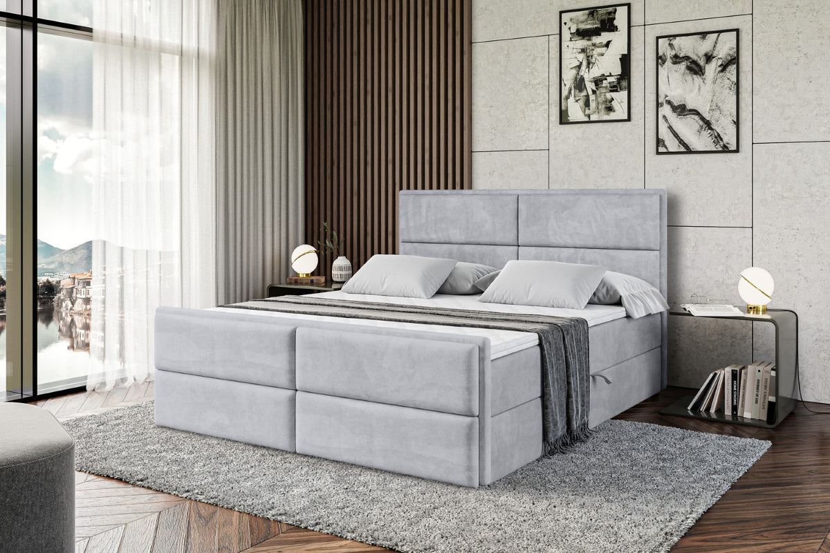 Łóżko boxspring AURA-Z welur