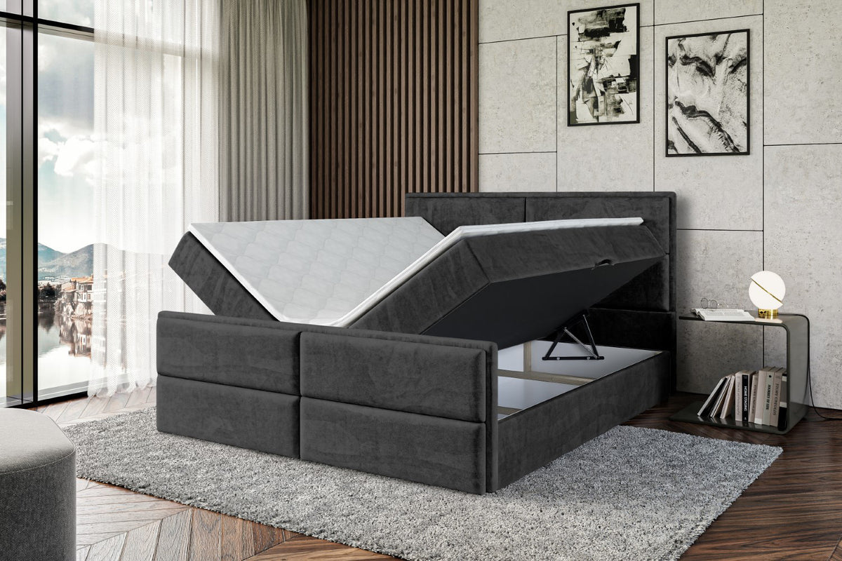 Łóżko boxspring AURA-Z welur
