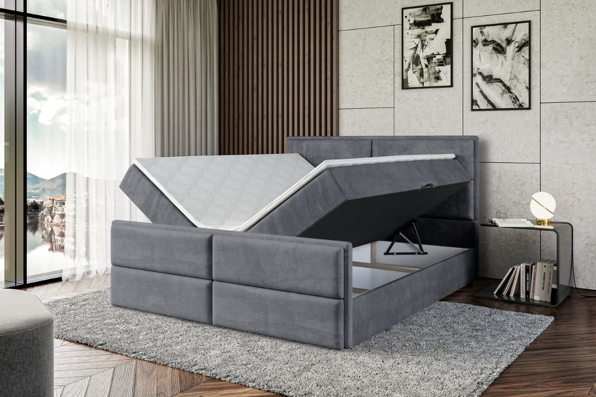 Łóżko boxspring AURA-Z welur