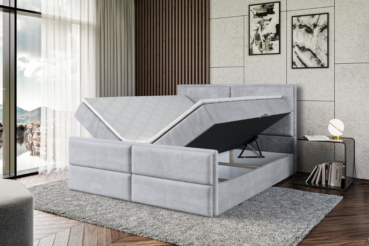 Łóżko boxspring AURA-Z welur