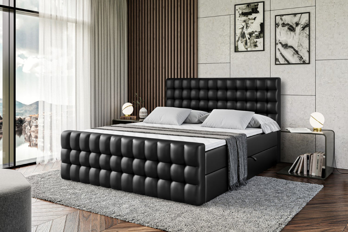 Łóżko boxspring VIONE-Z ekoskóra