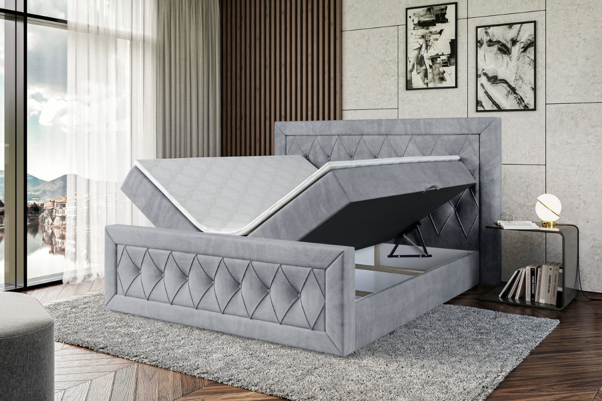 Łóżko boxspring NOEL-Z welur