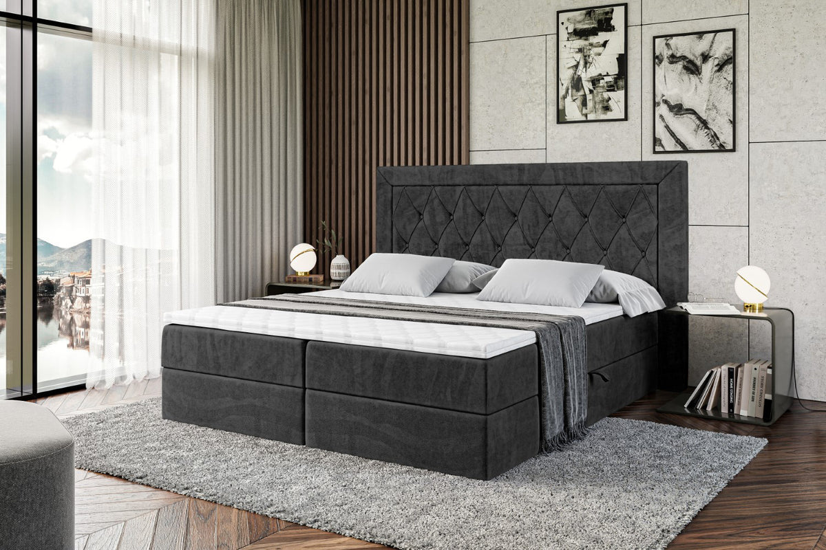 Łóżko boxspring NOEL welur