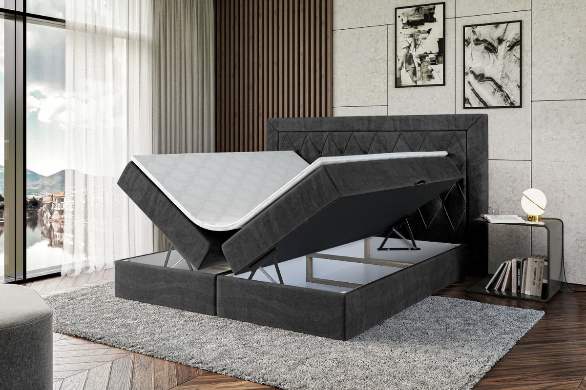 Łóżko boxspring NOEL welur