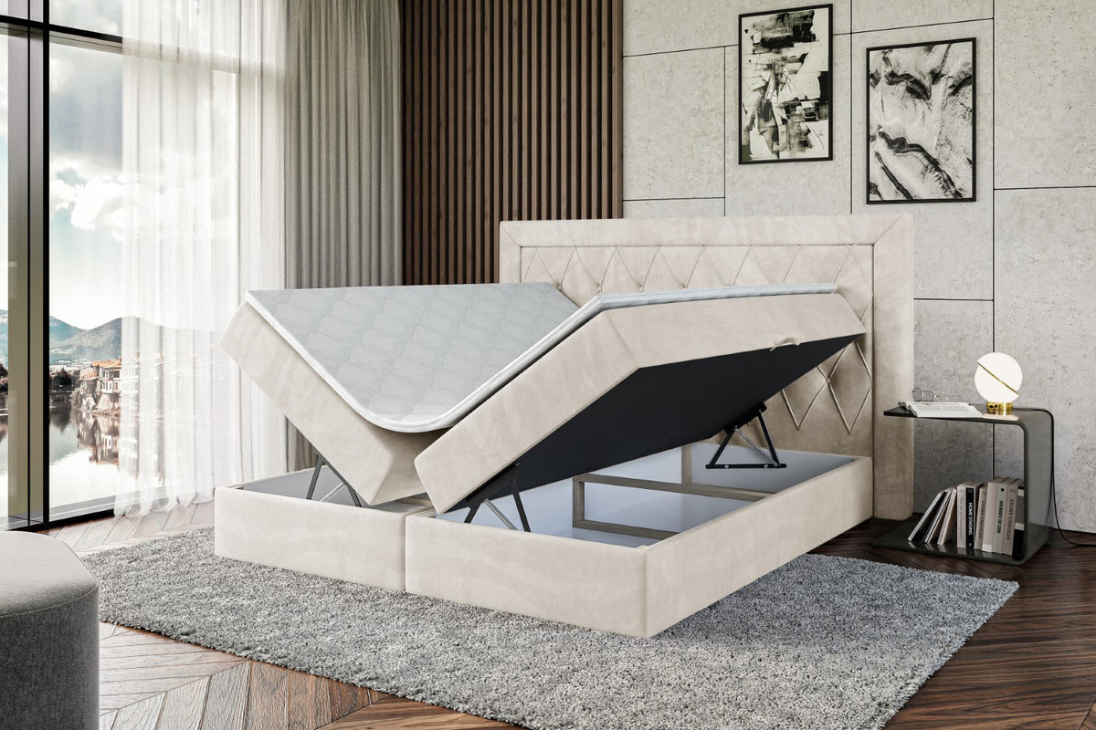 Łóżko boxspring NOEL welur