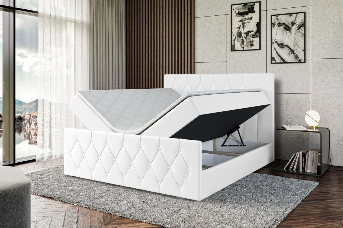 Łóżko boxspring VELANTO ekoskóra