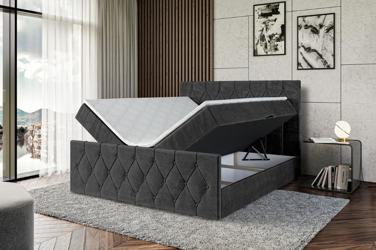 Łóżko boxspring VELANTO welur