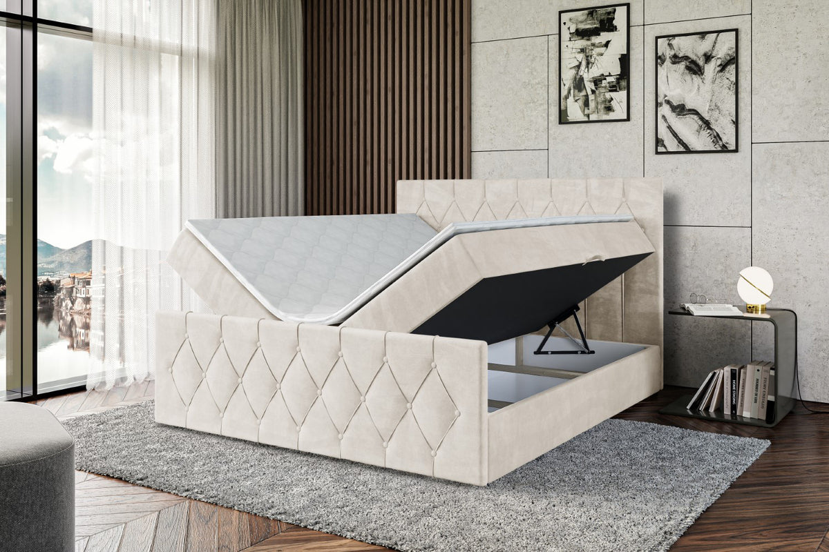 Łóżko boxspring VELANTO welur