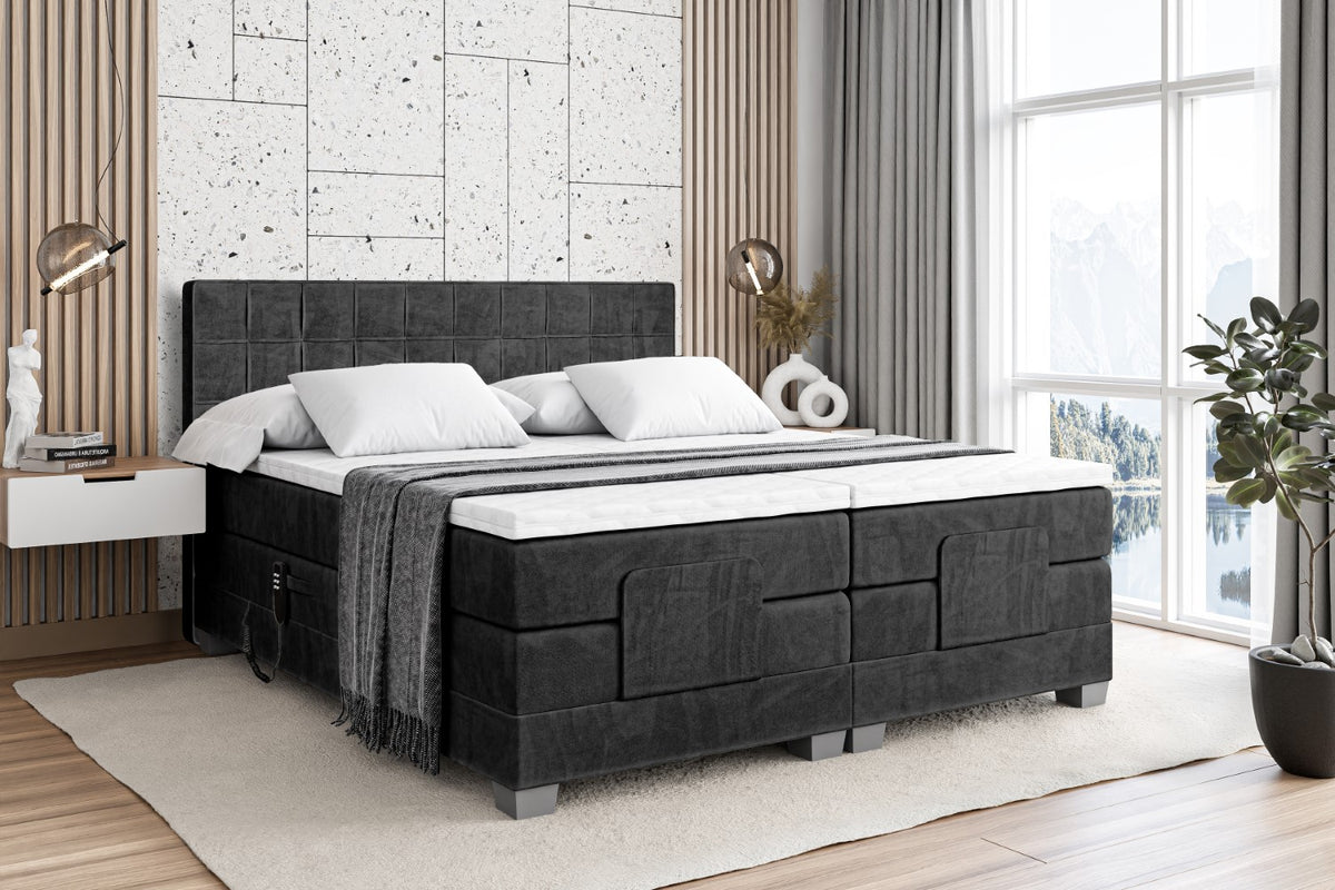 Łóżko kontynentalne OSTO EL welur