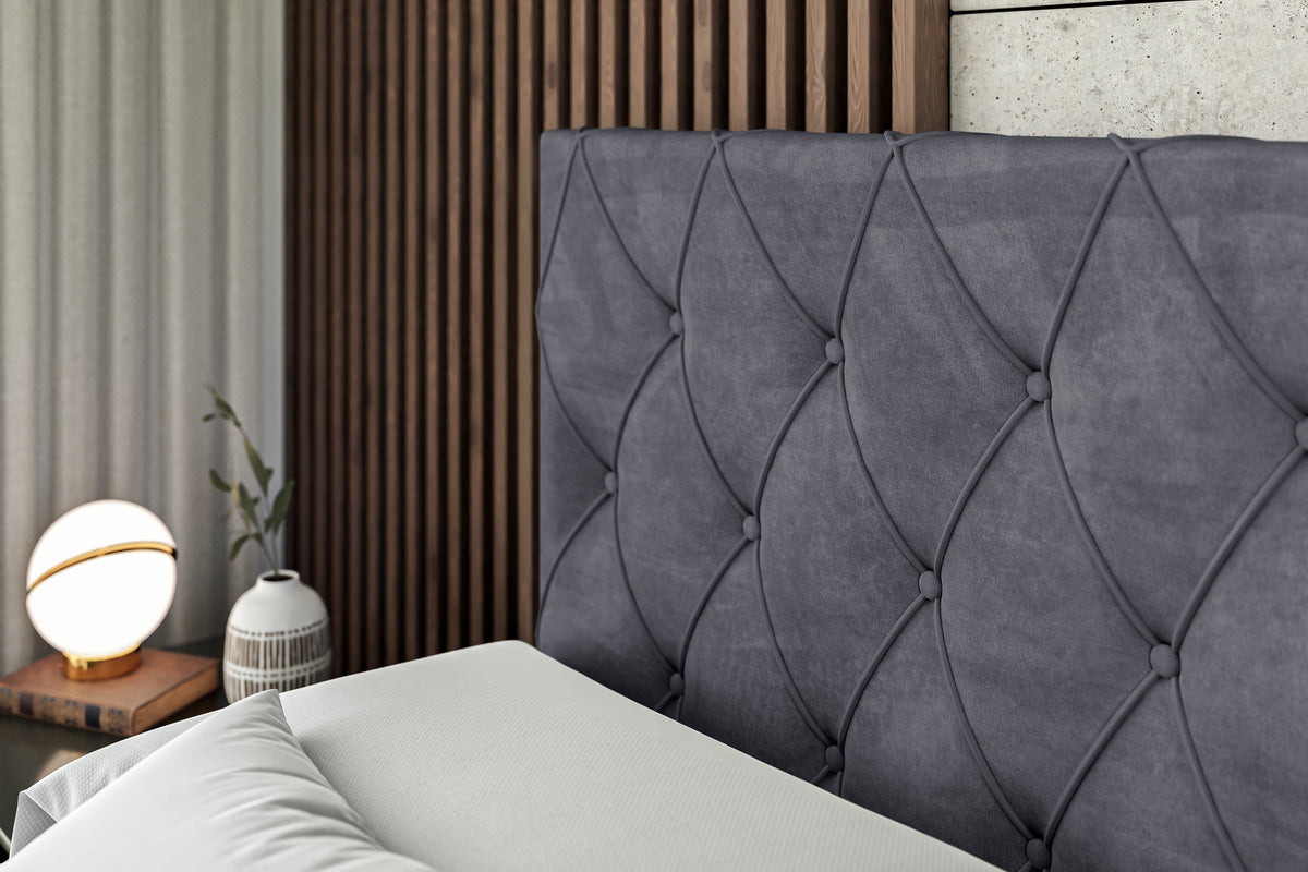 Łóżko boxspring AMAY welur