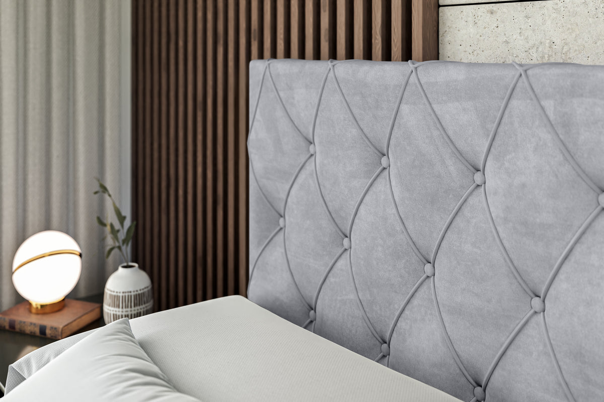 Łóżko boxspring AMAY welur