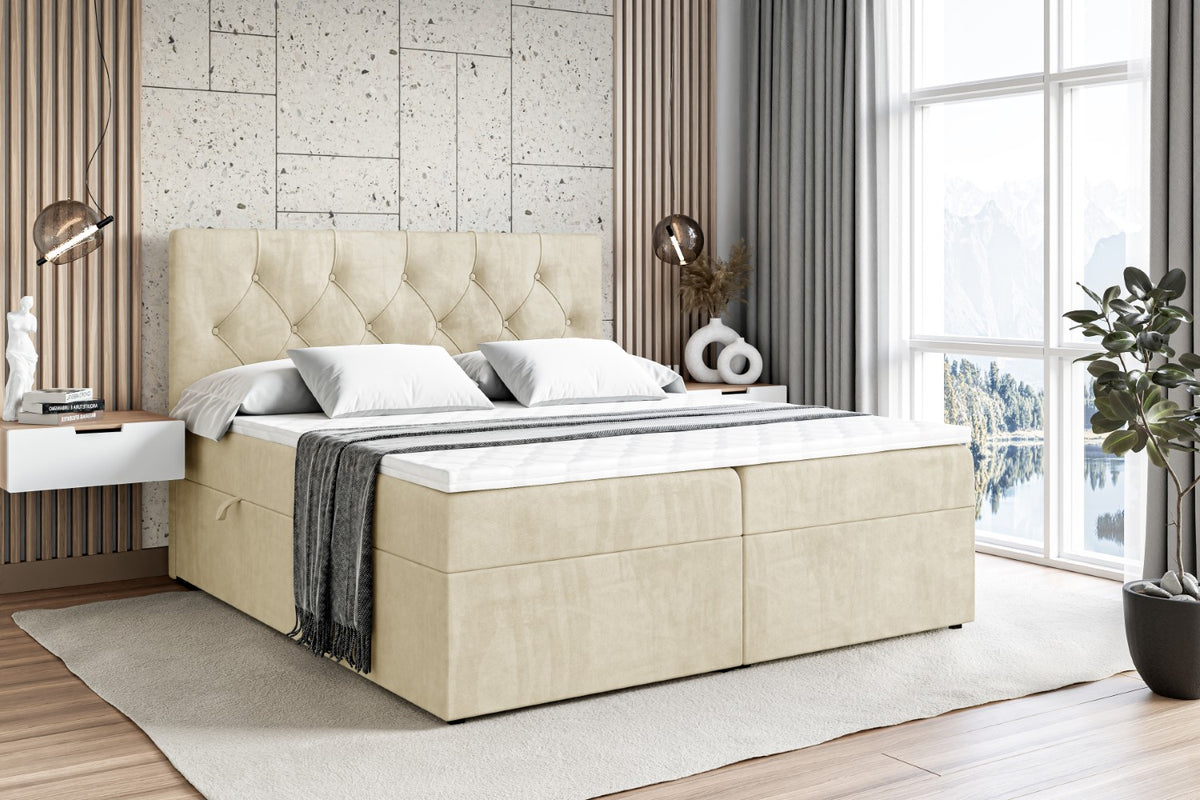 Łóżko boxspring MIRAGE welur