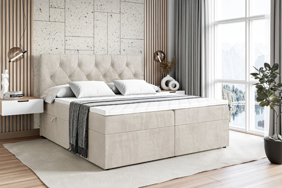Łóżko boxspring MIRAGE welur