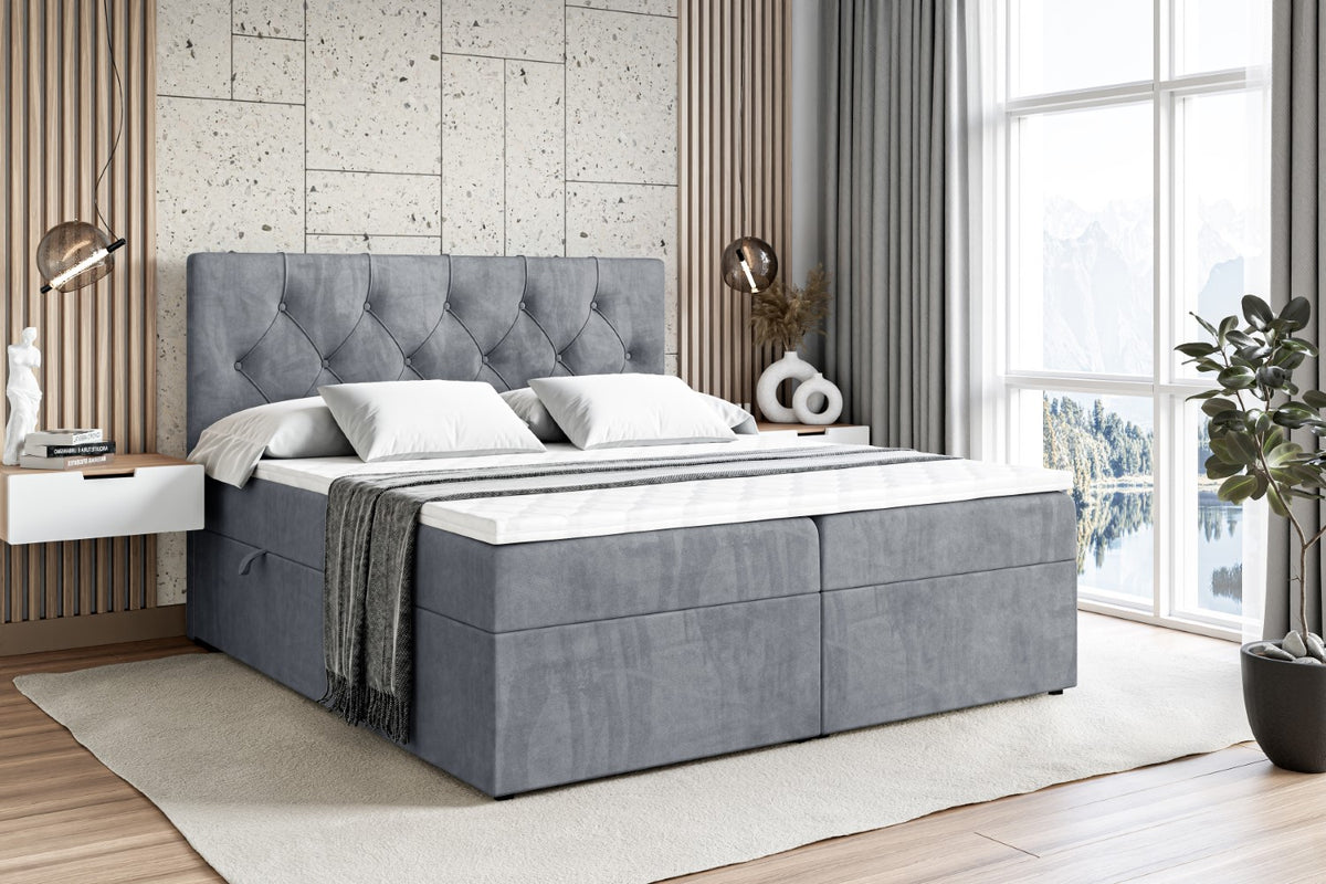 Łóżko boxspring MIRAGE welur