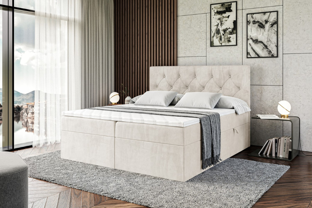 Łóżko boxspring MIRAGE welur