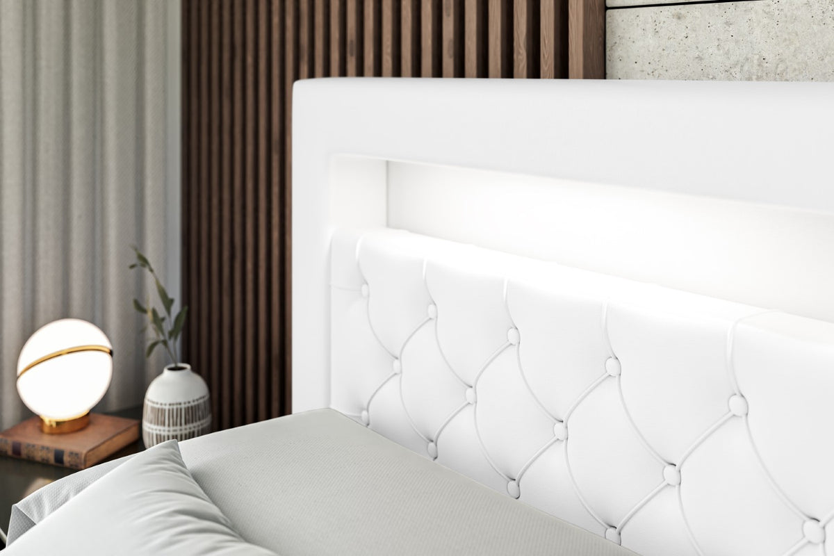 Łóżko boxspring NOEL GOLD ekoskóra