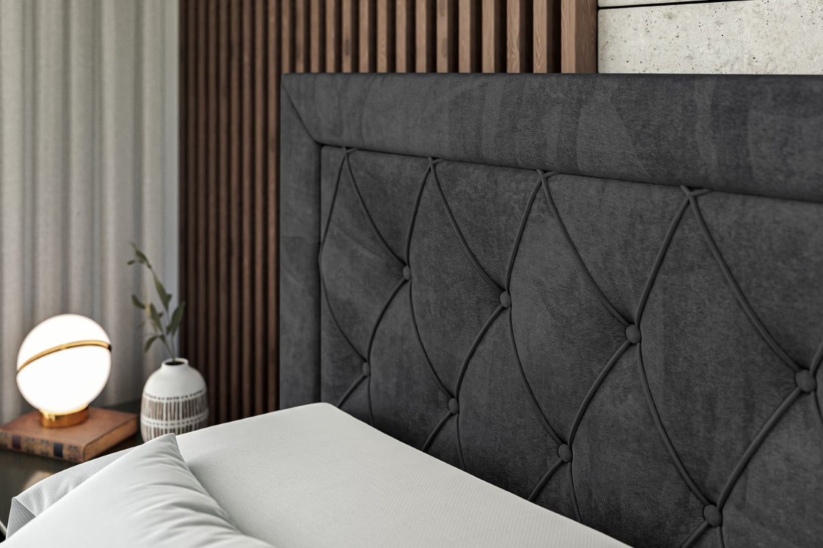 Łóżko boxspring NOEL-Z welur