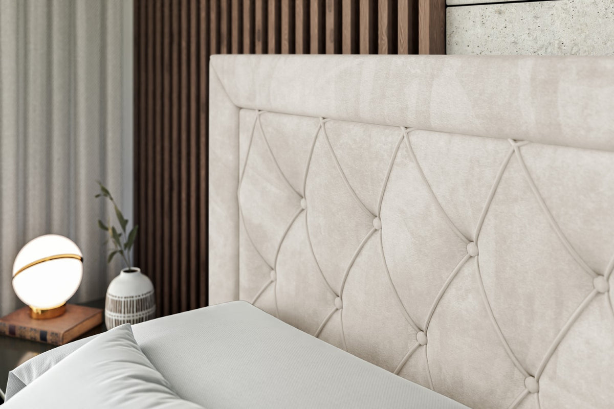 Łóżko boxspring NOEL welur