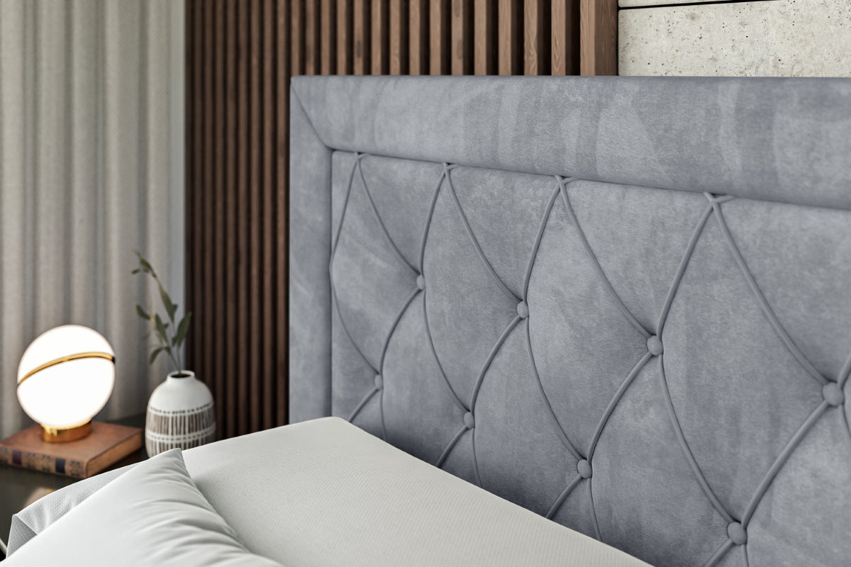 Łóżko boxspring NOEL-Z welur