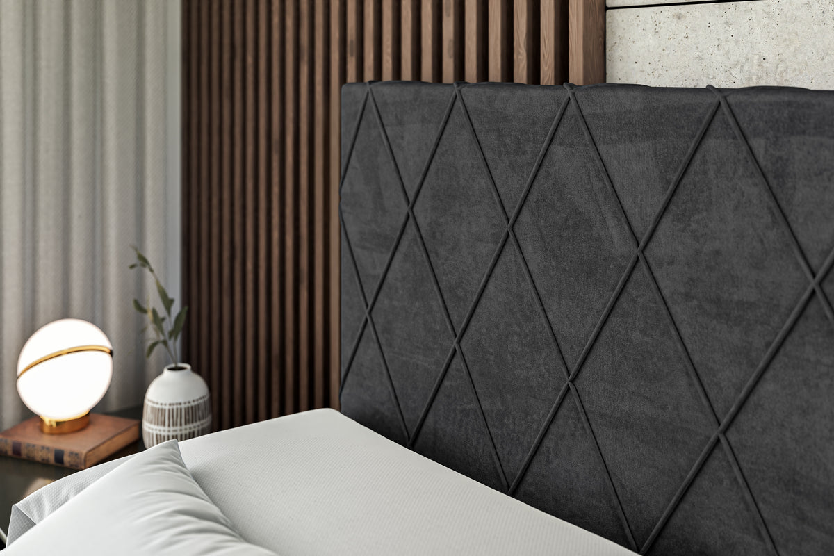 Łóżko boxspring LEPARO welur