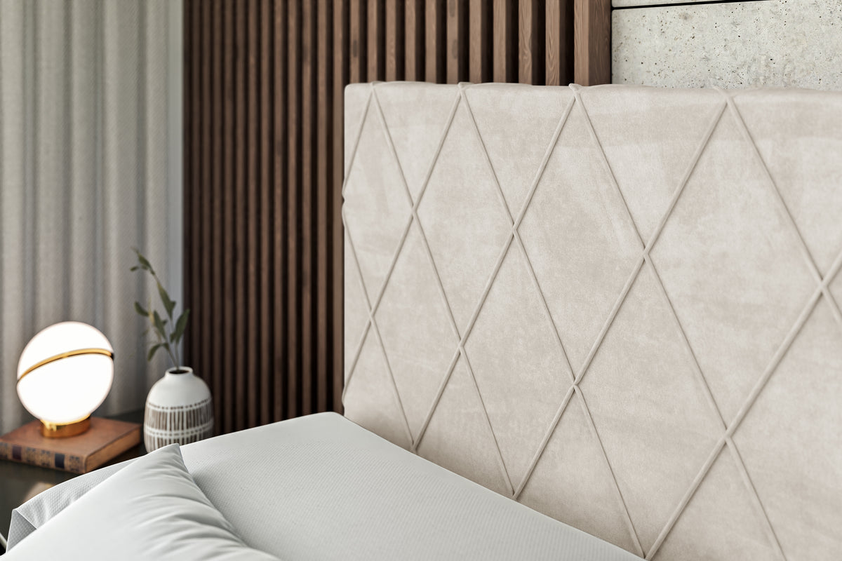 Łóżko boxspring LEPARO welur