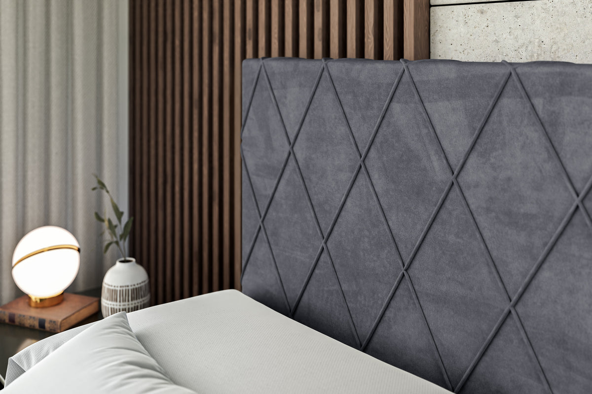 Łóżko boxspring LEPARO welur
